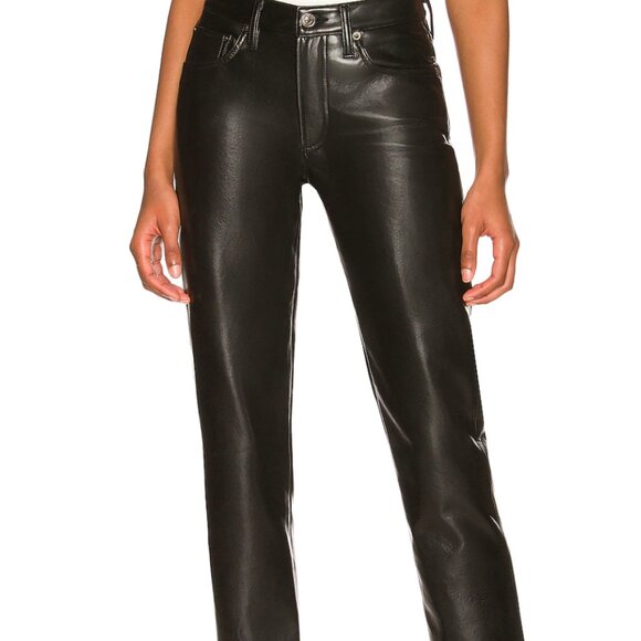 AGOLDE Recycled Leather Lyle Low Rise Slim, 27 - Picture 4 of 11